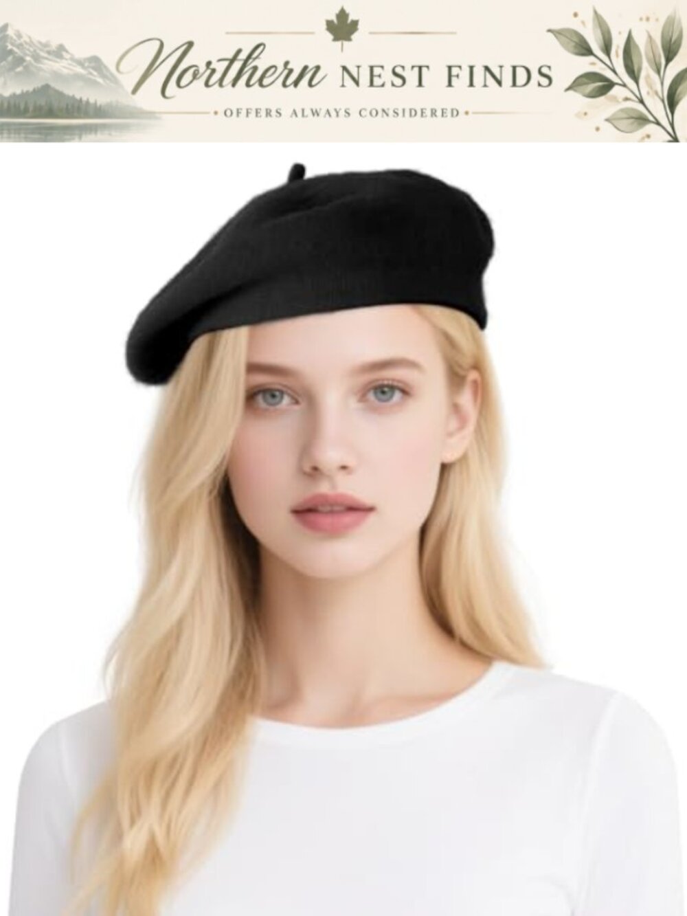 French Beret Hat Classic Acrylic Painter Artist Costume Cap One Size